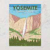 Yosemite National Park California Waterfall Briefkaart (Voorkant)
