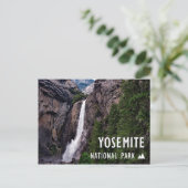 Yosemite National Park California Waterfall Briefkaart (Staand voorkant)