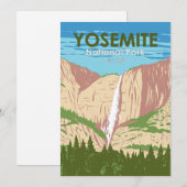 Yosemite National Park California Waterfall Feestdagenkaart (Voorkant / Achterkant)
