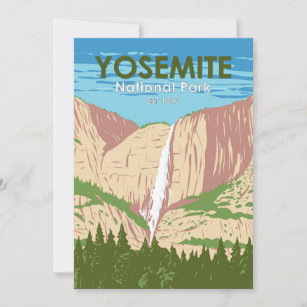 Yosemite National Park California Waterfall Feestdagenkaart
