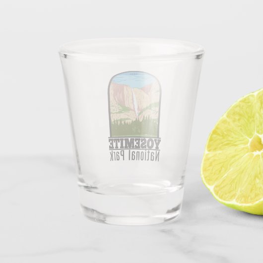 Yosemite National Park California Waterfall Shot Glas (Achterkant)