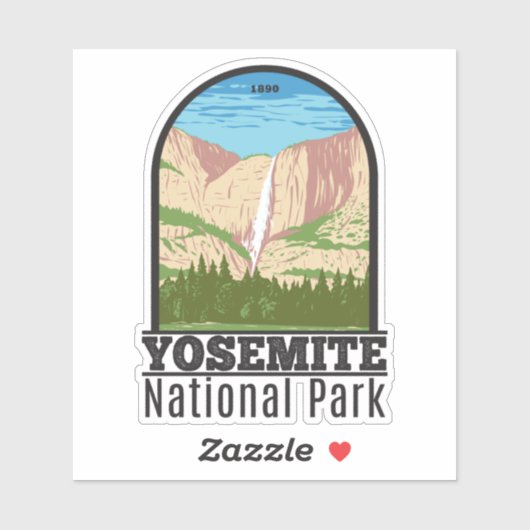 Yosemite National Park California Waterfall Sticker (Vel)