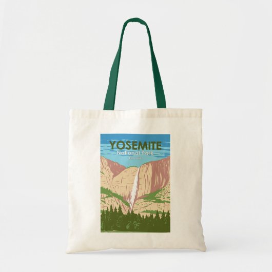 Yosemite National Park California Waterfall Tote Bag (Voorkant)