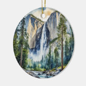 Yosemite National Park California Waterverf Keramisch Ornament (Links)
