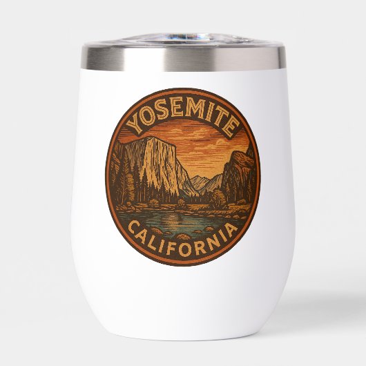 Yosemite National Park California Wine Tumbler (Voorkant)