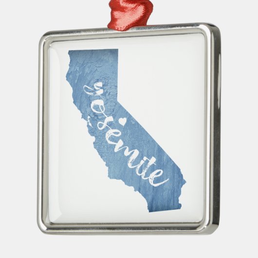 Yosemite National Park California Wood Grain Metalen Ornament (Links)