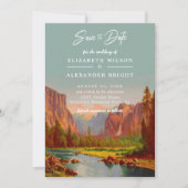 Yosemite National Park Californië bewaart de datum Kaart (Voorkant)