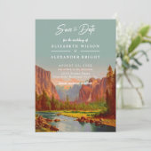 Yosemite National Park Californië bewaart de datum Kaart (Staand voorkant)