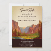 Yosemite National Park Californië bewaart de datum Kaart (Voorkant)