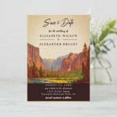 Yosemite National Park Californië bewaart de datum Kaart (Staand voorkant)