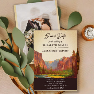 Yosemite National Park Californië bewaart de datum Kaart