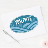 Yosemite National Park Californië Buiten Ovale Sticker (Envelop)
