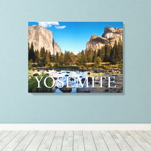 Yosemite National Park, Californië Canvas Afdruk (Insitu (Houten vloer))