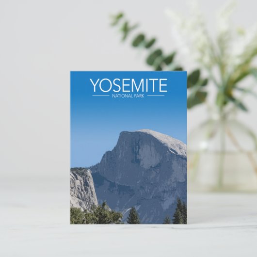 Yosemite National Park, Californië, gestileerde re Briefkaart (Staand voorkant)