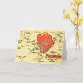 Yosemite National Park, Californië Kaart (Gele Bloem)