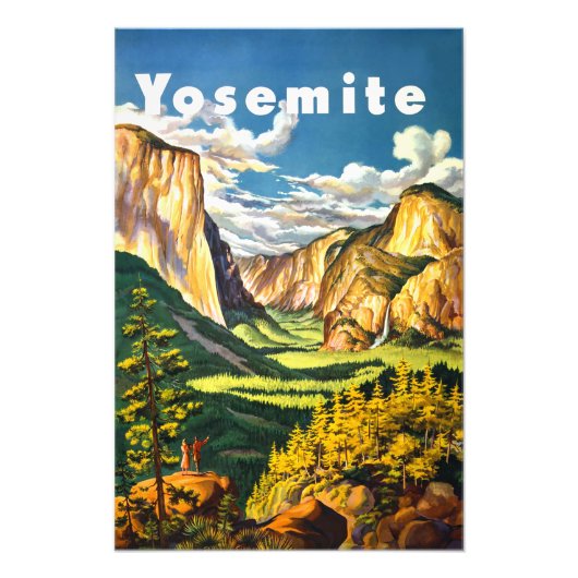 Yosemite National Park Californië Reis Kunst Foto Afdruk (Voorkant)