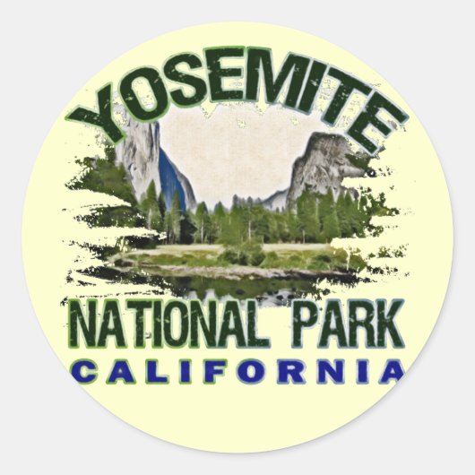 Yosemite National Park, Californië Ronde Sticker (Voorkant)