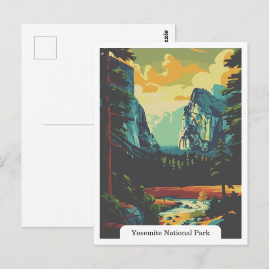 Yosemite National Park, Californië, Verenigde Stat Briefkaart (Voorkant / Achterkant)