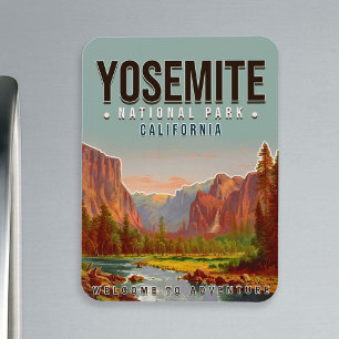 Yosemite National Park Californië Vintage jaren 60 Magneet