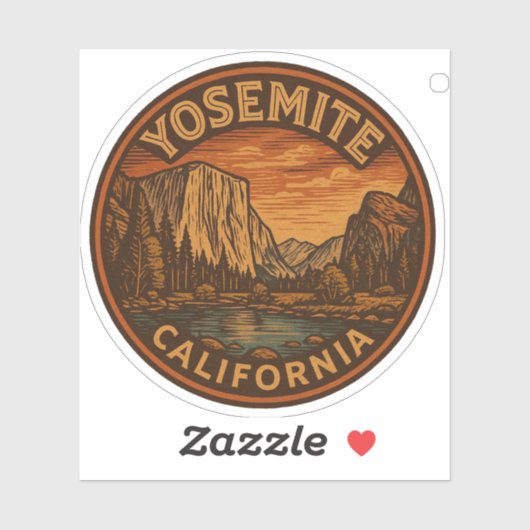 Yosemite National Park Californië Vinyl Sticker (Vel)