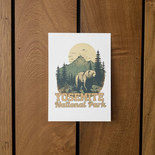 Yosemite National Park Camping Reizen Briefkaart