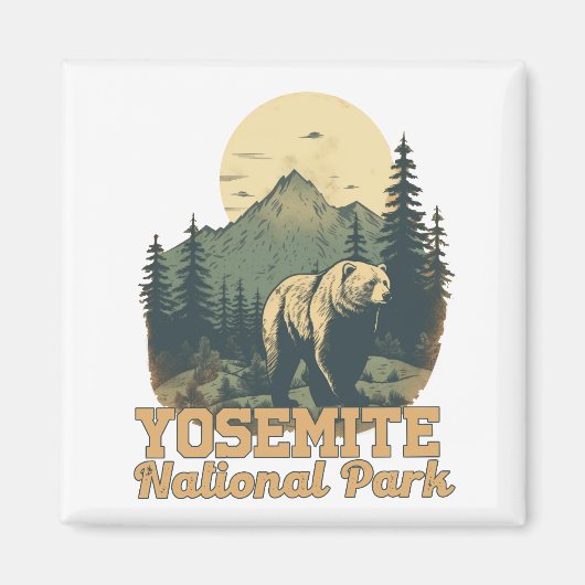 Yosemite National Park Camping Reizen Magneet (Voorkant)