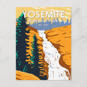 Yosemite National Park Chilnualna Herfsten Califor Briefkaart