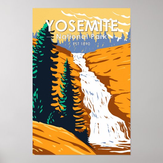 Yosemite National Park Chilnualna Herfsten Califor Poster (Voorkant)
