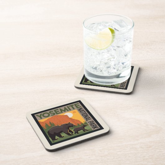 Yosemite National Park | Familie Beer Bier Onderzetter (Rechterzijde)