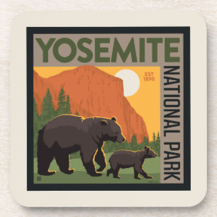 Yosemite National Park   Familie Beer Bier Onderzetter