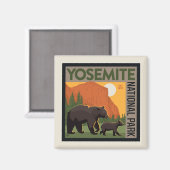Yosemite National Park | Familie Beer Magneet (Voorkant / Achterkant)