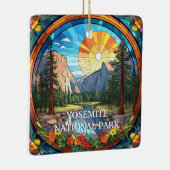 Yosemite National Park Faux Glas in lood Mozaïek Keramisch Ornament (Rechts)