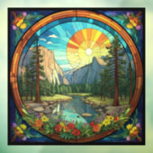 Yosemite National Park Faux Glas in lood Mozaïek Raamsticker (Vel 3)