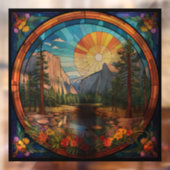 Yosemite National Park Faux Glas in lood Mozaïek Raamsticker (Vel 2)