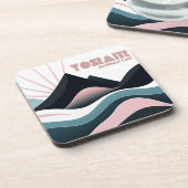 Yosemite National Park Gekleurde heuvels Bier Onderzetter (Linkerzijde)