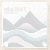 Yosemite National Park Gekleurde heuvels Glazen Onderzetter (Achterkant)