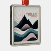 Yosemite National Park Gekleurde heuvels Metalen Ornament (Rechts)