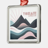 Yosemite National Park Gekleurde heuvels Metalen Ornament (Links)
