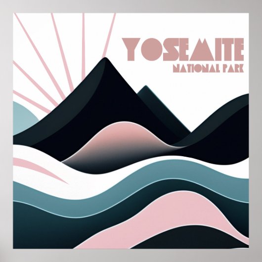 Yosemite National Park Gekleurde heuvels Poster (Voorkant)