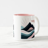 Yosemite National Park Gekleurde heuvels Tweekleurige Koffiemok (Voorkant rechts)