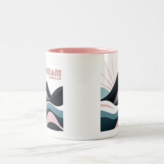 Yosemite National Park Gekleurde heuvels Tweekleurige Koffiemok (Center)