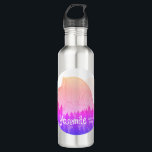 Yosemite National Park Half Dome Art Paars Waterfles<br><div class="desc">Bekijk deze geweldige potloodkunst van het Yosemite National Park in Californië. Verzamel alle parken, ik maak voortdurend nieuwe parken. Bekijk mijn winkel voor meer wandelen, kamperen, leven, vogels en nog veel meer! U kunt dit ontwerp op t - shirts, mokken, stickers, kussens en magneten ook vinden. Bezoek mijn winkel ook...</div>