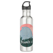 Yosemite National Park Half Dome Art Roze Waterfles (Voorkant)