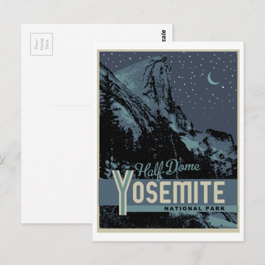 Yosemite National Park Half Dome Briefkaart (Voorkant / Achterkant)