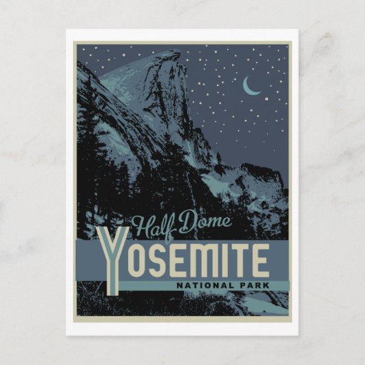 Yosemite National Park Half Dome Briefkaart (Voorkant)