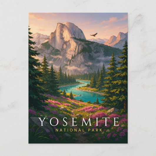 Yosemite National Park Half Dome Briefkaart (Voorkant)
