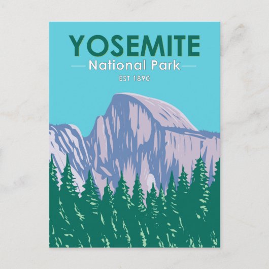 Yosemite National Park Half Dome California Briefkaart (Voorkant)