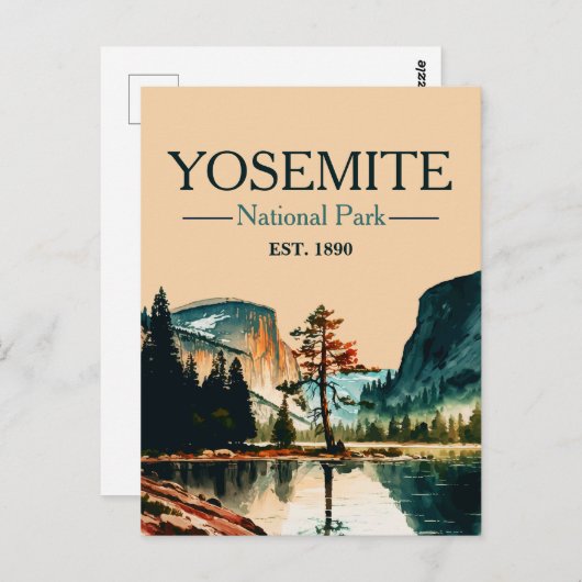 Yosemite National Park Half Dome California Briefkaart (Voorkant / Achterkant)