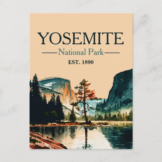 Yosemite National Park Half Dome California Briefkaart (Voorkant)