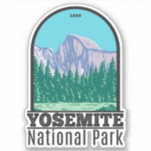 Yosemite National Park Half Dome California Sticker (Voorkant)